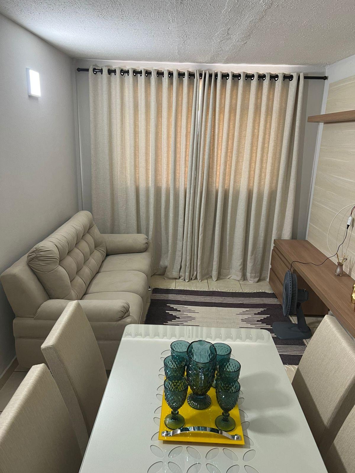 Apartamento mobiliado para alugar no Residencial Paiaguás em Cuiabá – 1º andar, sol da manhã e condomínio incluso